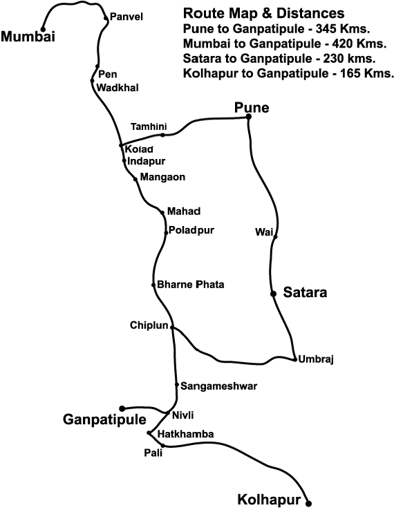 Ganpatipule Road Map